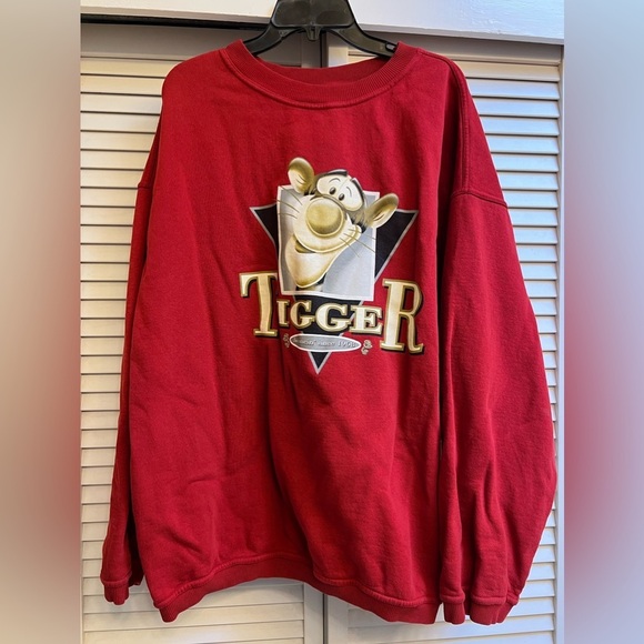 Disney Other - Vintage 90’s Winnie the Pooh Tigger The Disney Catalog Red Sweatshirt Mens XXL